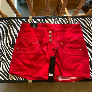 High waisted, red shorts NWT